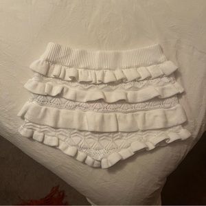Edikted ruffle lace knitted bloomer shorts